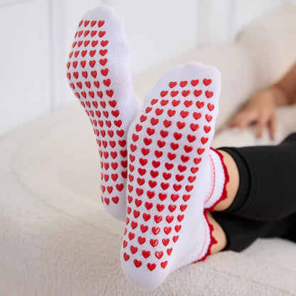 3 pairs, Cute  3 Pairs Pilates Socks with Grips  Ruffle Yoga Sock Grip Socks for Women